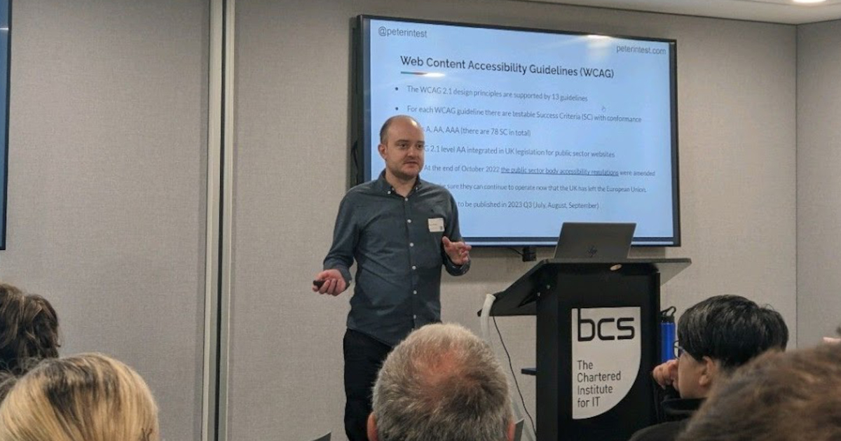 Presenting at the BCS SIGiST (Special Interest Group in Software Testing) Summer Conference